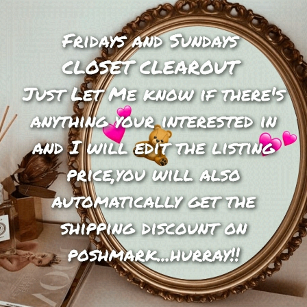 Fridays and Sundays let me know if you'd like a reduced price